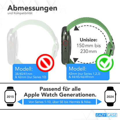 Apple Watch Armband geflochten Edelstahl Magnetverschluss EAZY CASE Wristband 