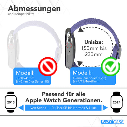 Apple Watch Armband geflochten Edelstahl Magnetverschluss EAZY CASE Wristband 