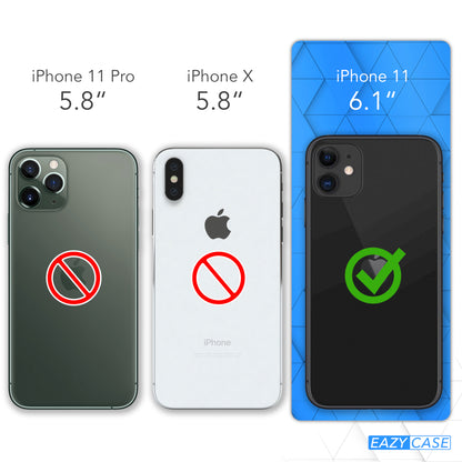iPhone 11 Silikonhülle + Kordel mit Karabinern