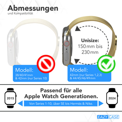Apple Watch Armband Metall Edelstahl mit Magnetverschluss EAZY CASE 