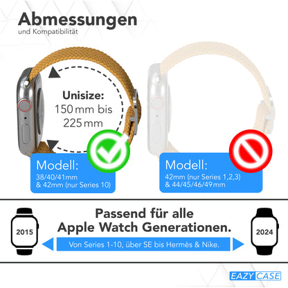 Apple Watch Armband geflochten Edelstahl Magnetverschluss EAZY CASE Wristband 