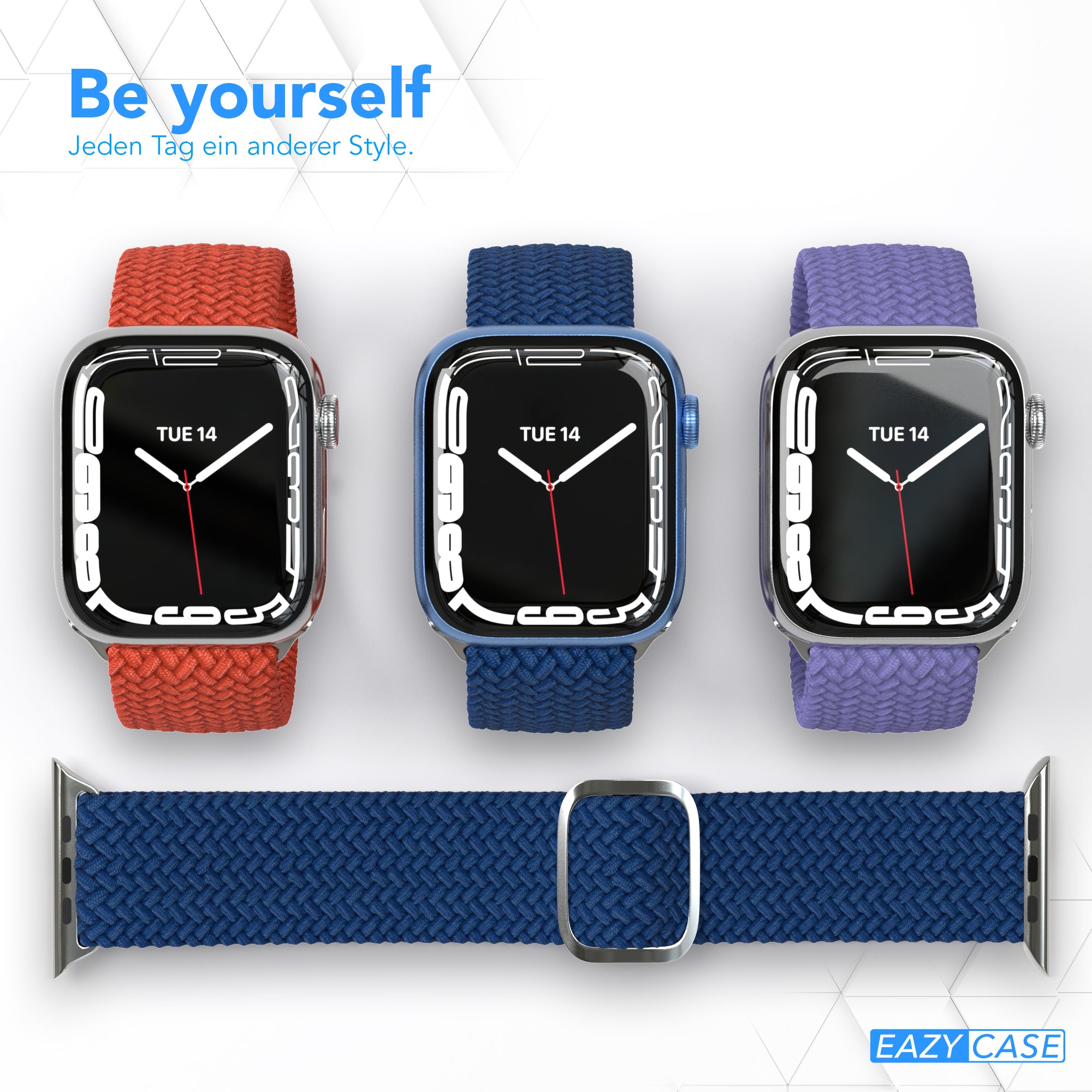 Apple Watch Armband geflochten Edelstahl Magnetverschluss EAZY CASE Wristband 