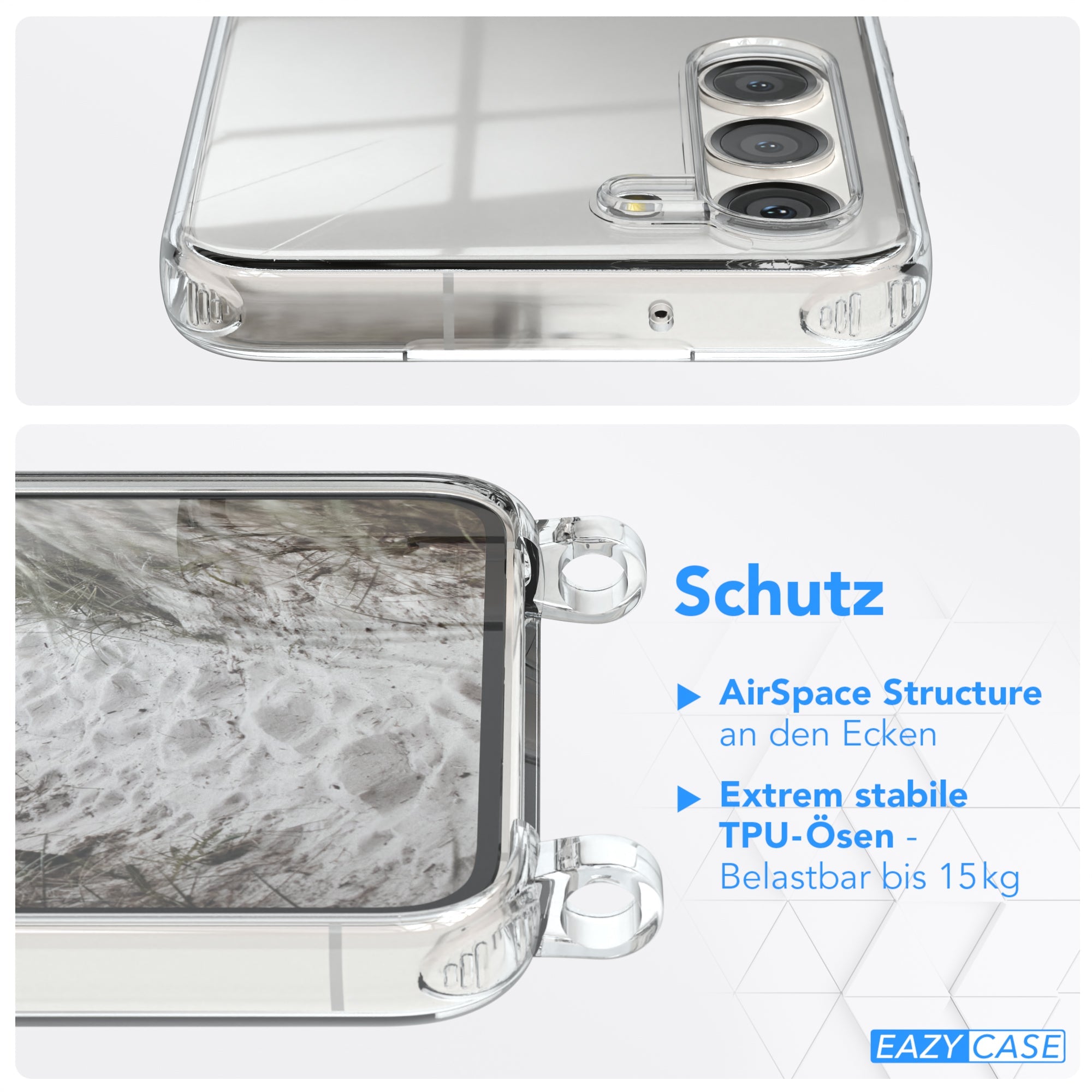 Galaxy S23 transparente Hülle + Kordel