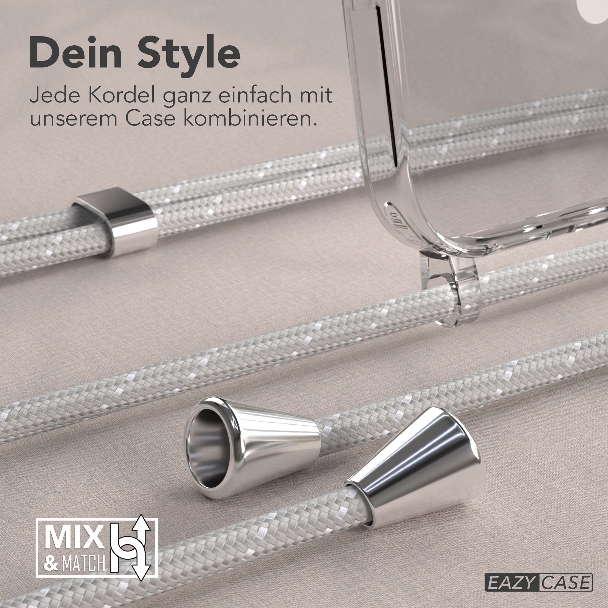 Universal Handykette einzeln verstellbar mit abnehmbaren Endstücken EAZY CASE 