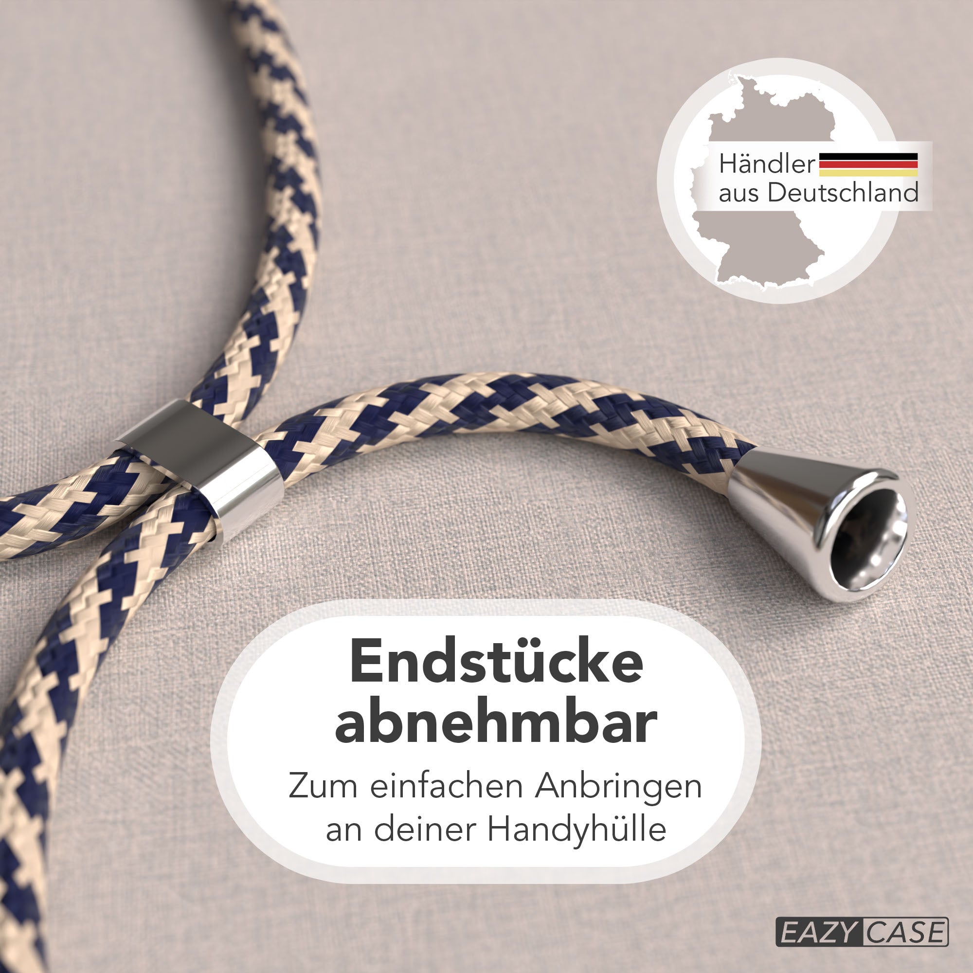 Universal Handykette einzeln verstellbar mit abnehmbaren Endstücken EAZY CASE 