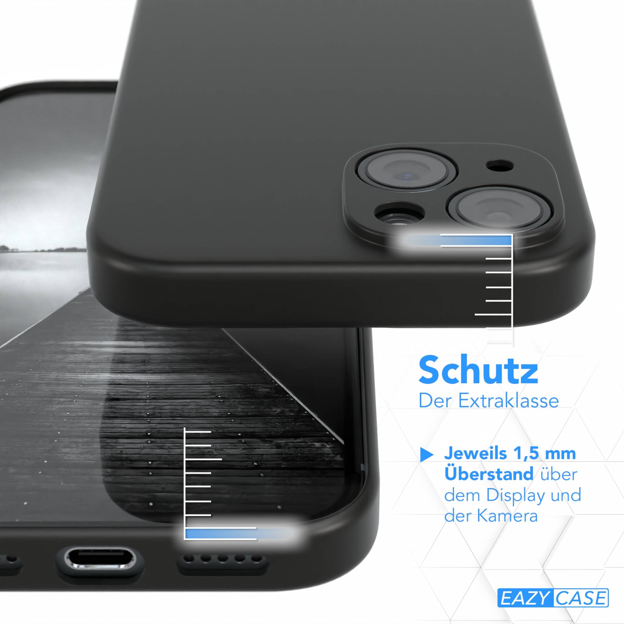 Apple iPhone 15 ultradünne TPU Silikonhülle mit Kameraschutz