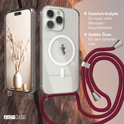 iPhone 15 Pro Max transparente Hülle + Kordel mit MagSafe
