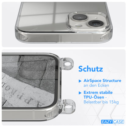 iPhone 14 Plus transparente Hülle + Kordel