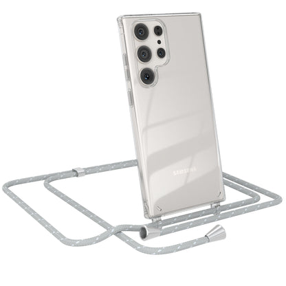 Galaxy S23 Ultra transparente Hülle + Kordel