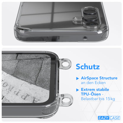 Galaxy A34 transparente Hülle + Kordel