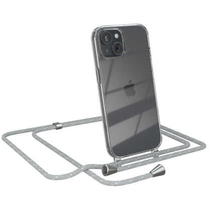 iPhone 15 transparente Hülle + Kordel