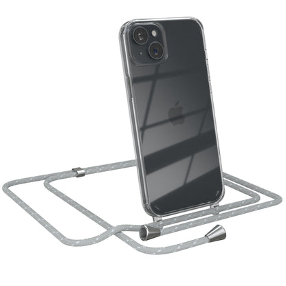 iPhone 15 Plus transparente Hülle + Kordel