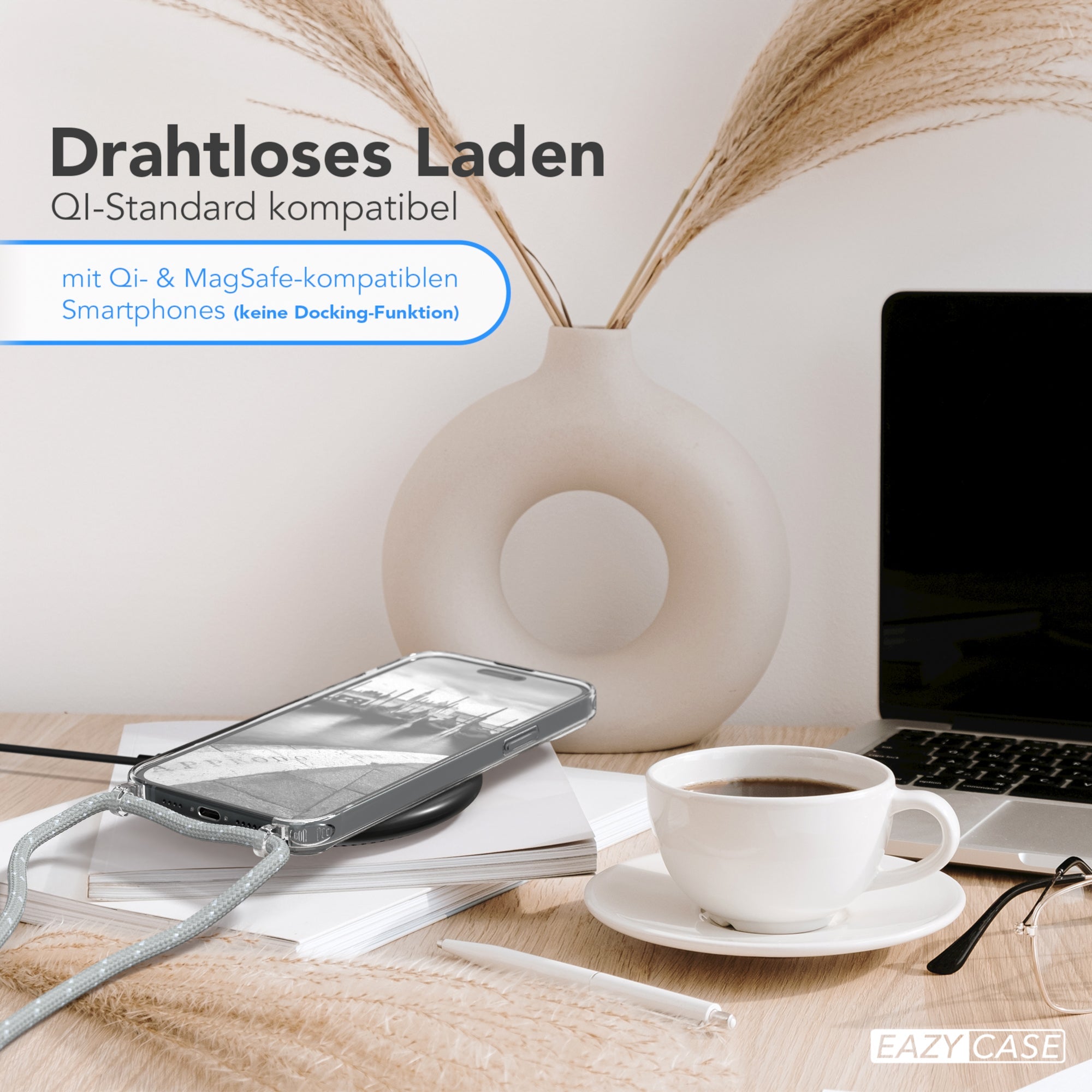 iPhone 15 Plus transparente Hülle + Kordel