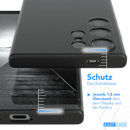 Galaxy S24 Ultra ultradünnes Slimcover aus TPU Schwarz