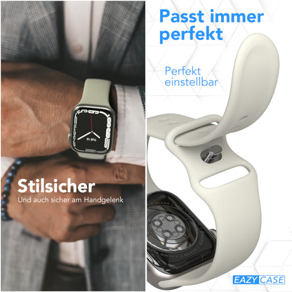Apple Watch Silikon Armband mit Schnellverschluss von EAZY CASE 