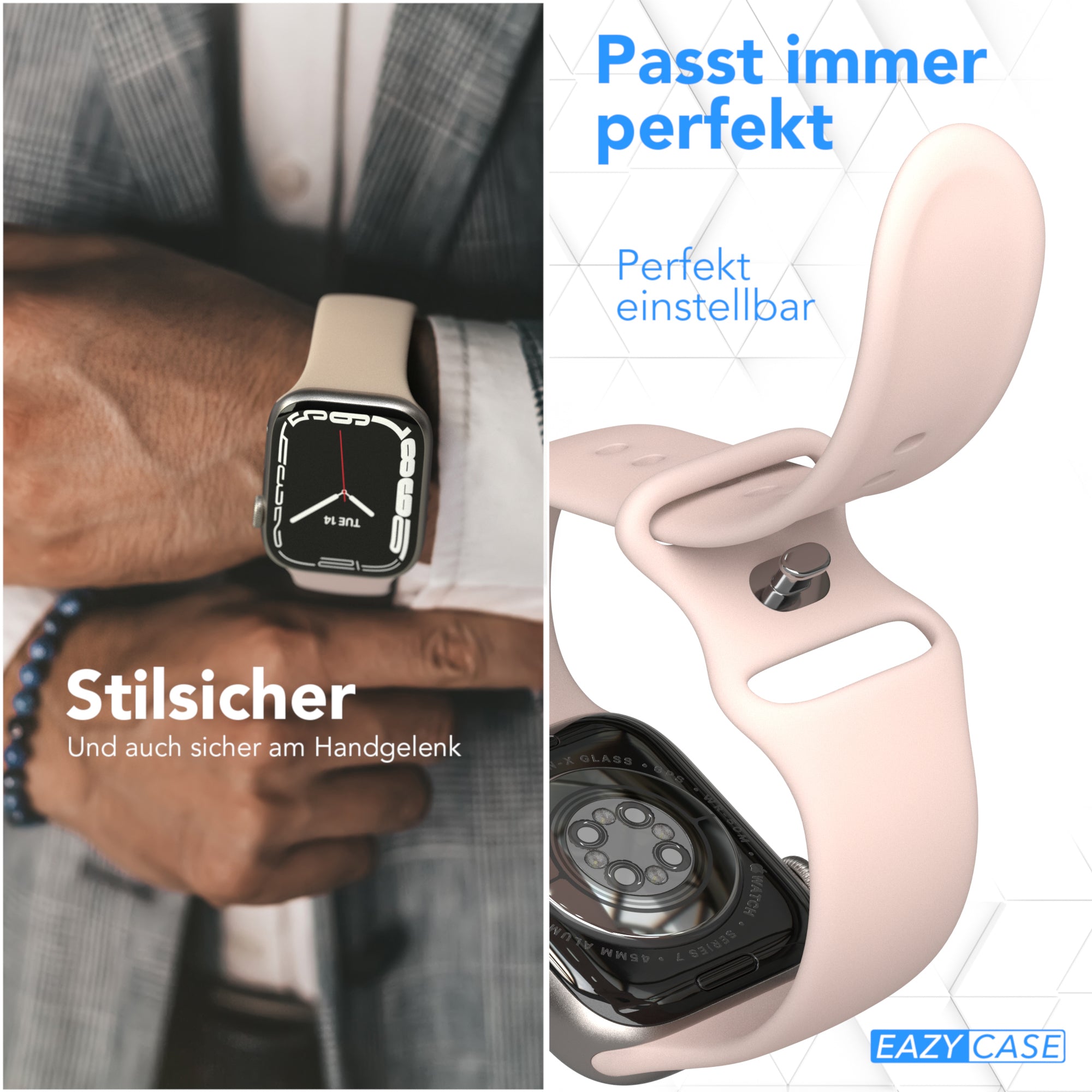 Apple Watch Silikon Armband mit Schnellverschluss von EAZY CASE 