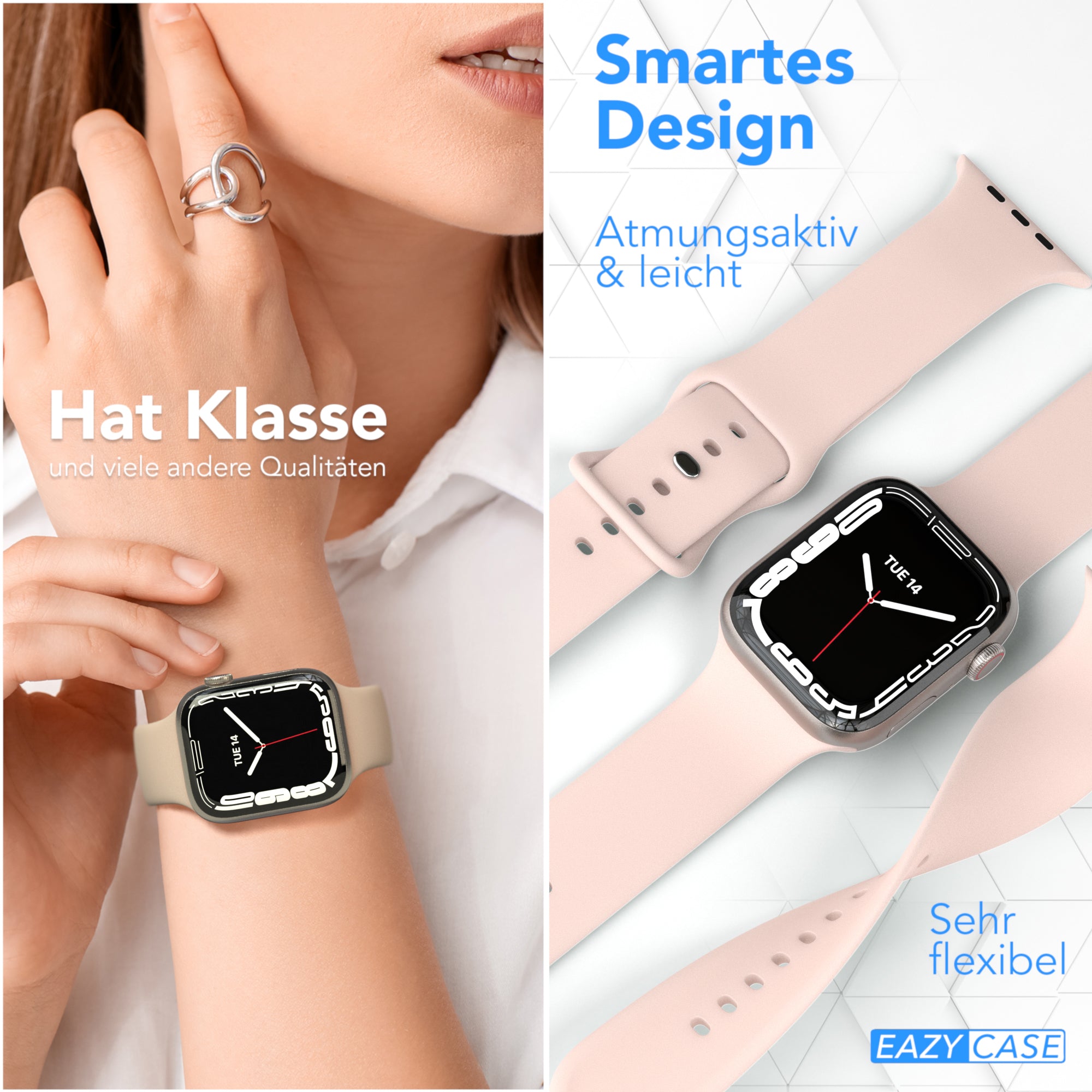 Apple Watch Silikon Armband mit Schnellverschluss von EAZY CASE 