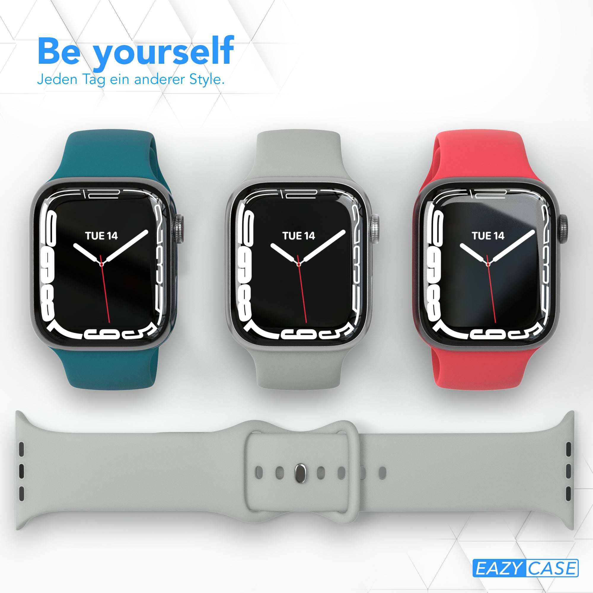 Apple Watch Silikon Armband mit Schnellverschluss von EAZY CASE 