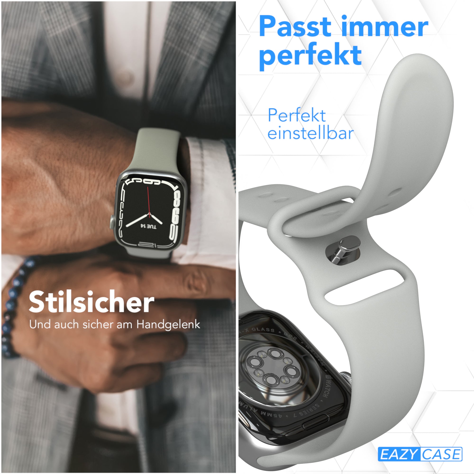 Apple Watch Silikon Armband mit Schnellverschluss von EAZY CASE 