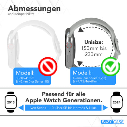Apple Watch Silikon Armband mit Schnellverschluss von EAZY CASE 