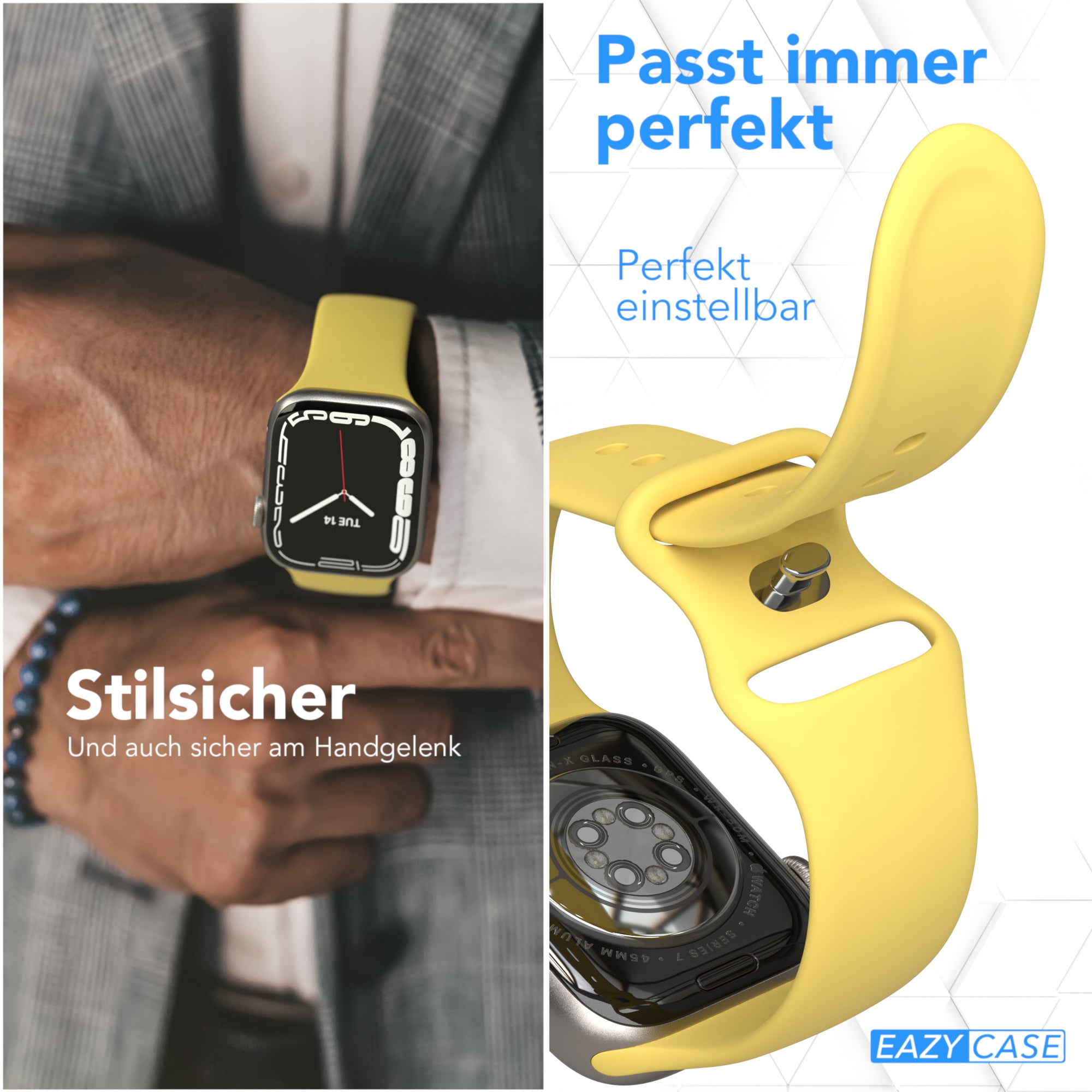 Apple Watch Silikon Armband mit Schnellverschluss von EAZY CASE 