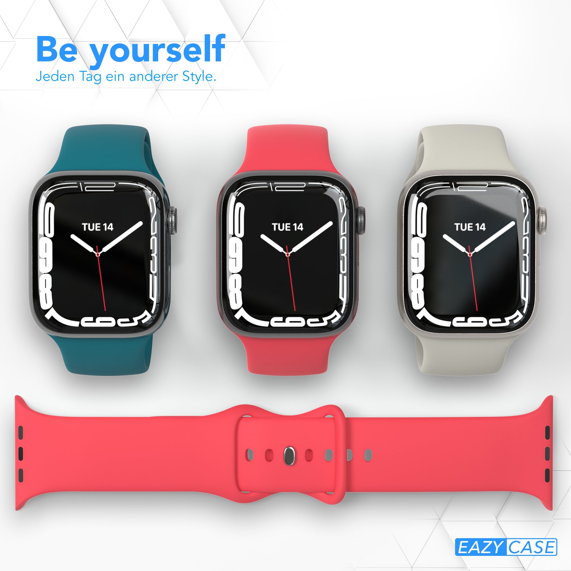 Apple Watch Silikon Armband mit Schnellverschluss von EAZY CASE 