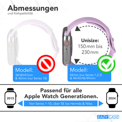 Apple Watch Silikon Armband mit Schnellverschluss von EAZY CASE 