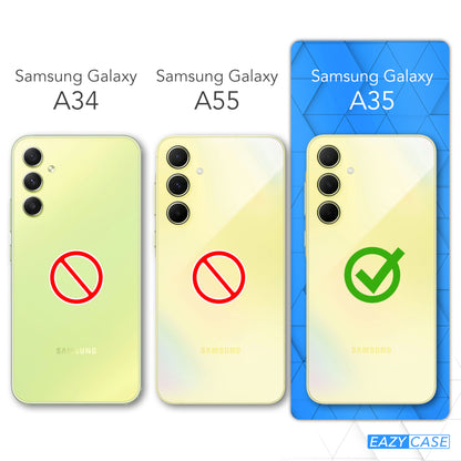 Samsung Galaxy A35 Silikonhülle mit Kameraschutz und Komfort-Buttons 