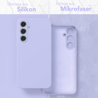 Samsung Galaxy A55 Silikonhülle mit Kameraschutz und Komfort-Buttons 