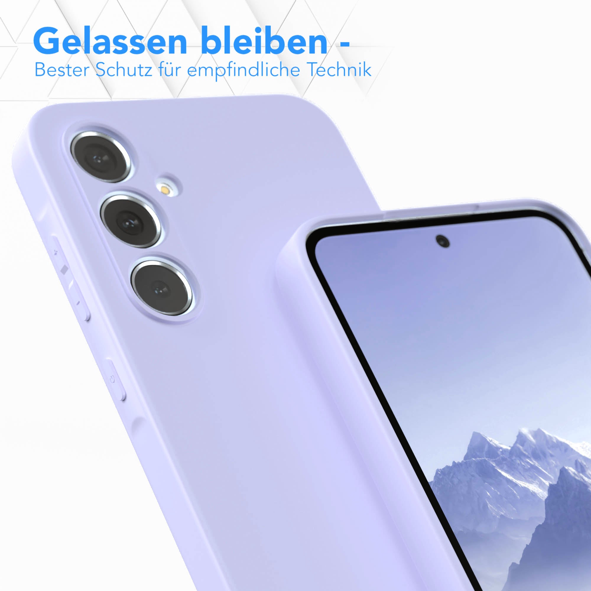 Samsung Galaxy A55 Silikonhülle mit Kameraschutz und Komfort-Buttons 