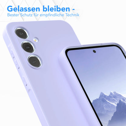 Samsung Galaxy A55 Silikonhülle mit Kameraschutz und Komfort-Buttons 