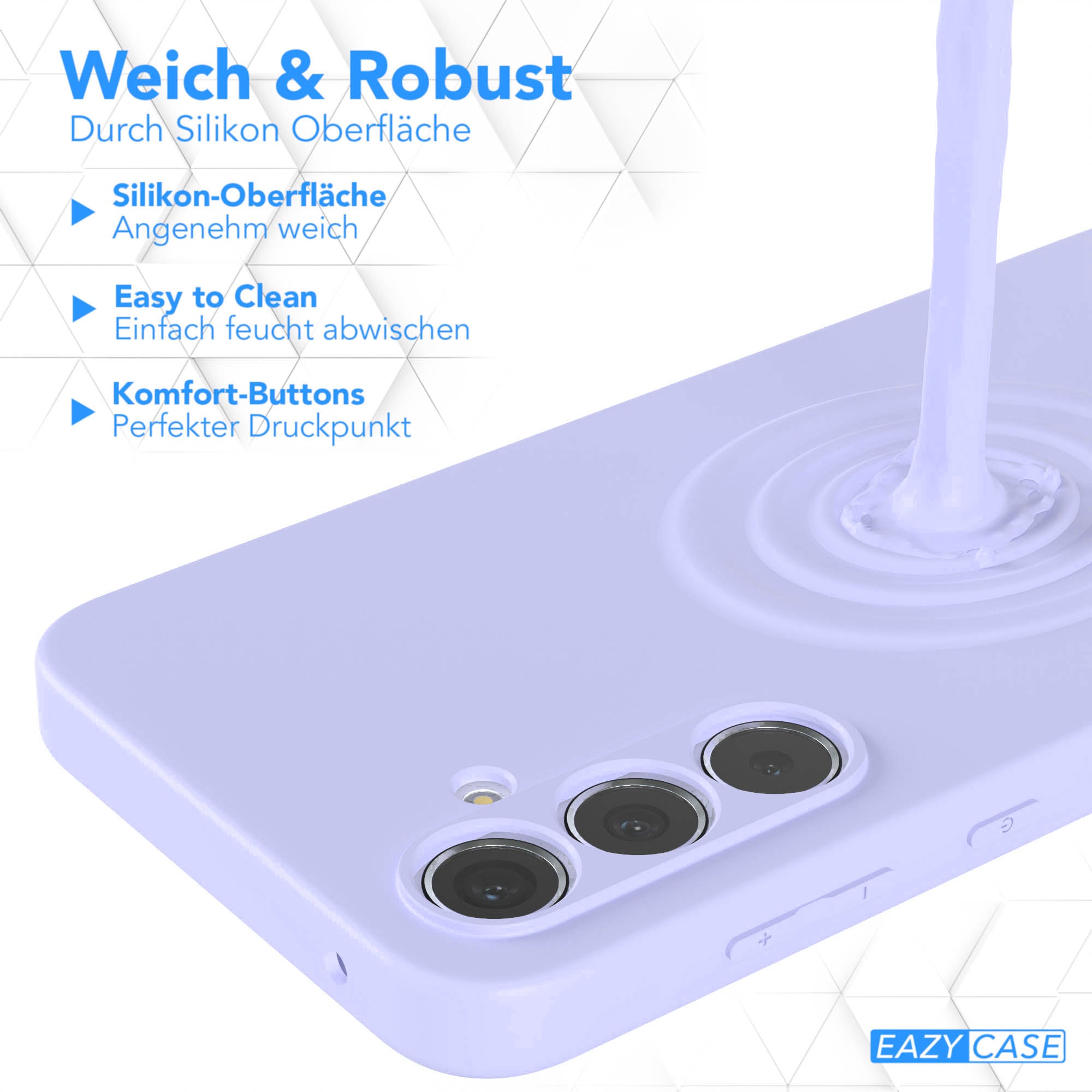 Samsung Galaxy A55 Silikonhülle mit Kameraschutz und Komfort-Buttons 