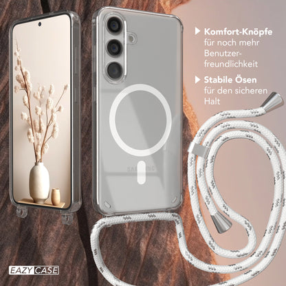 Galaxy S24 transparente Hülle + Kordel mit MagSafe