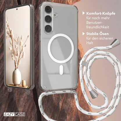 Galaxy S24 Plus transparente Hülle + Kordel mit MagSafe