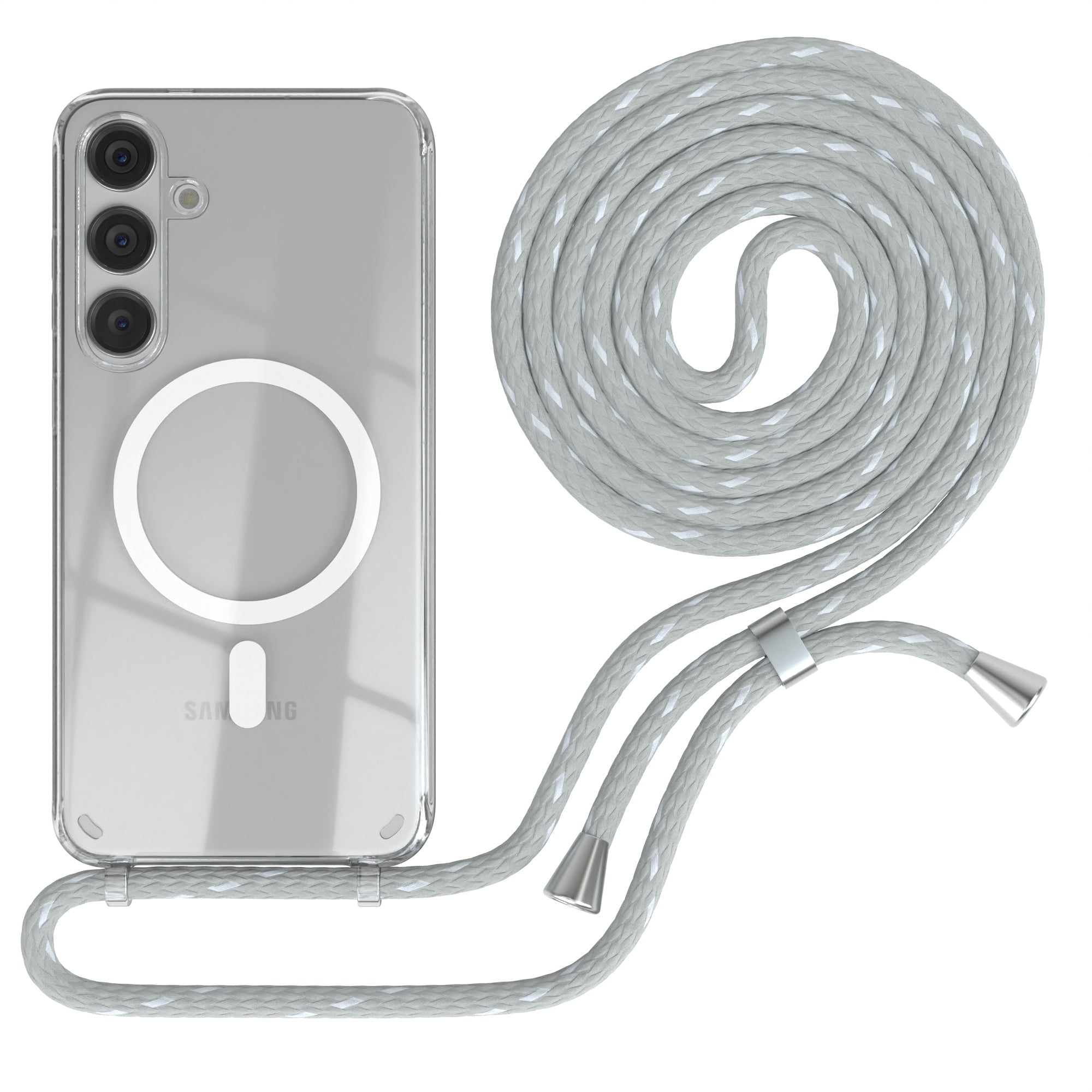 Galaxy S24 Plus transparente Hülle + Kordel mit MagSafe