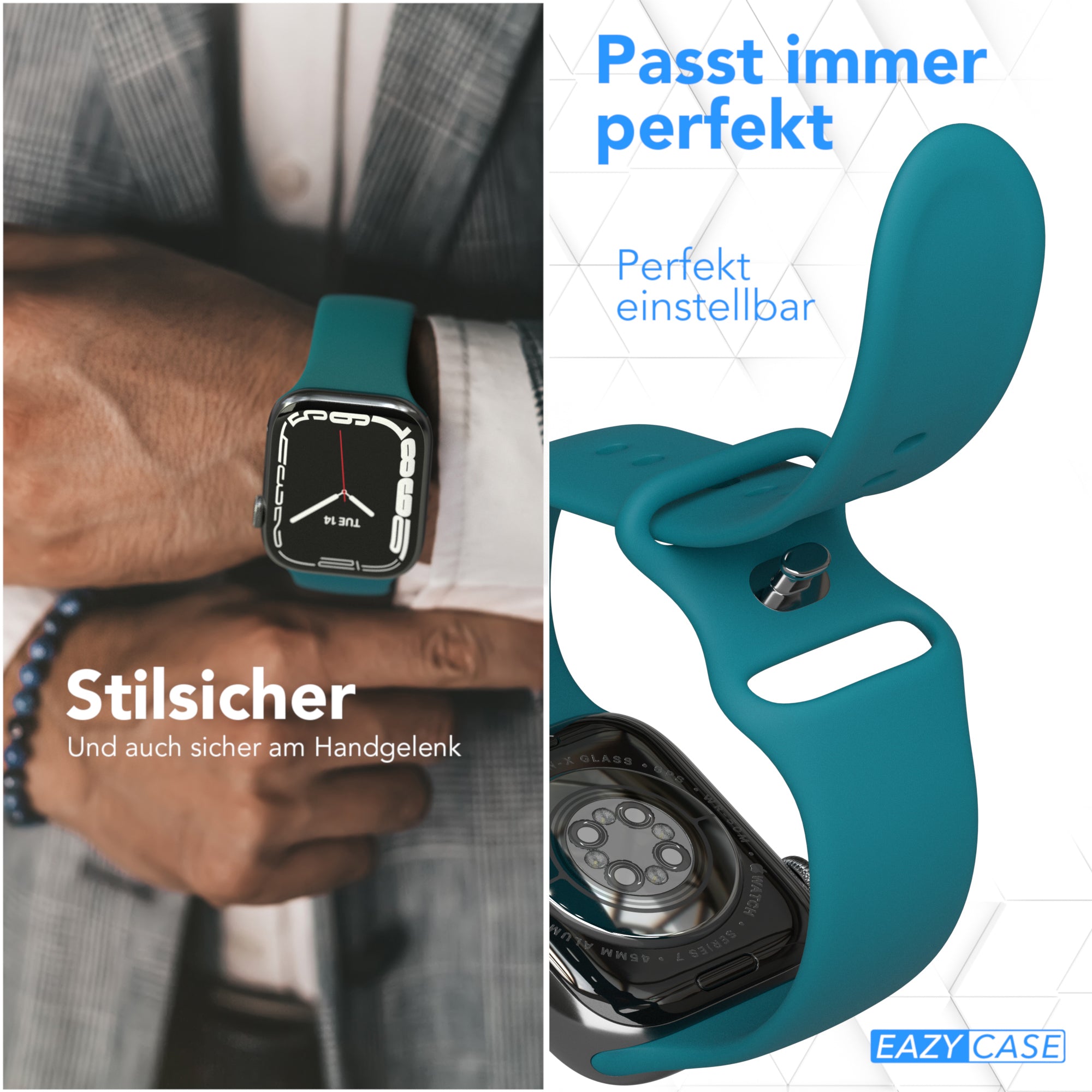 Apple Watch Silikon Armband mit Schnellverschluss von EAZY CASE 