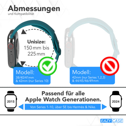 Apple Watch Silikon Armband mit Schnellverschluss von EAZY CASE 