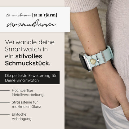 Apple Watch Charms Set verschiebbar Metall Anhänger Schmuckzubehör 