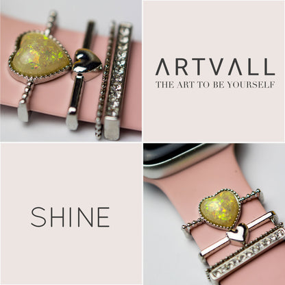 Apple Watch Charms Set verschiebbar Metall Anhänger Schmuckzubehör 