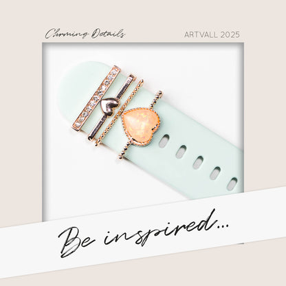 Apple Watch Charms Set verschiebbar Metall Anhänger Schmuckzubehör 