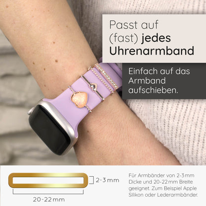 Apple Watch Charms Set verschiebbar Metall Anhänger Schmuckzubehör 