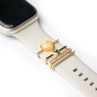 Apple Watch Charms Set verschiebbar Metall Anhänger Schmuckzubehör 
