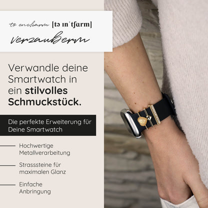 Apple Watch Charms Set verschiebbar Metall Anhänger Schmuckzubehör 