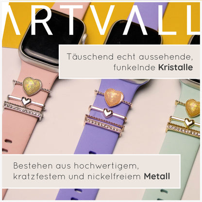 Apple Watch Charms Set verschiebbar Metall Anhänger Schmuckzubehör 