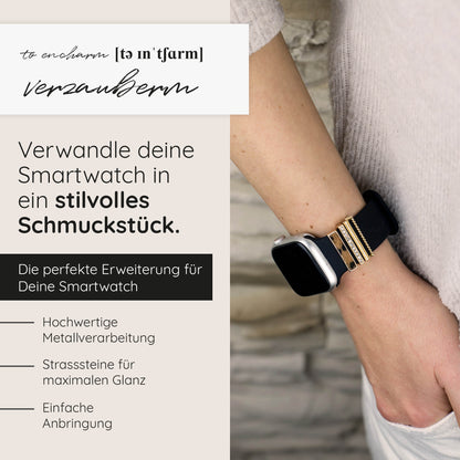 Apple Watch Charms Set verschiebbar Metall Anhänger Schmuckzubehör 