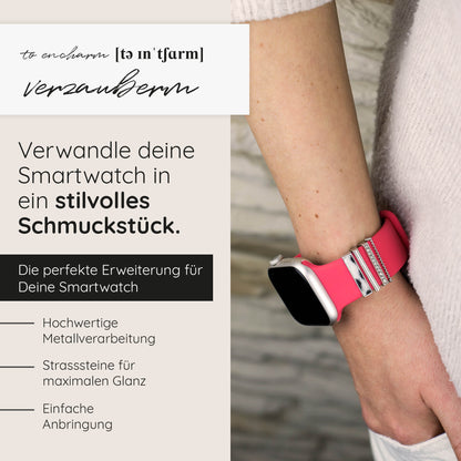 Apple Watch Charms Set verschiebbar Metall Anhänger Schmuckzubehör 
