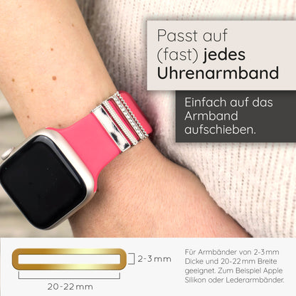 Apple Watch Charms Set verschiebbar Metall Anhänger Schmuckzubehör 