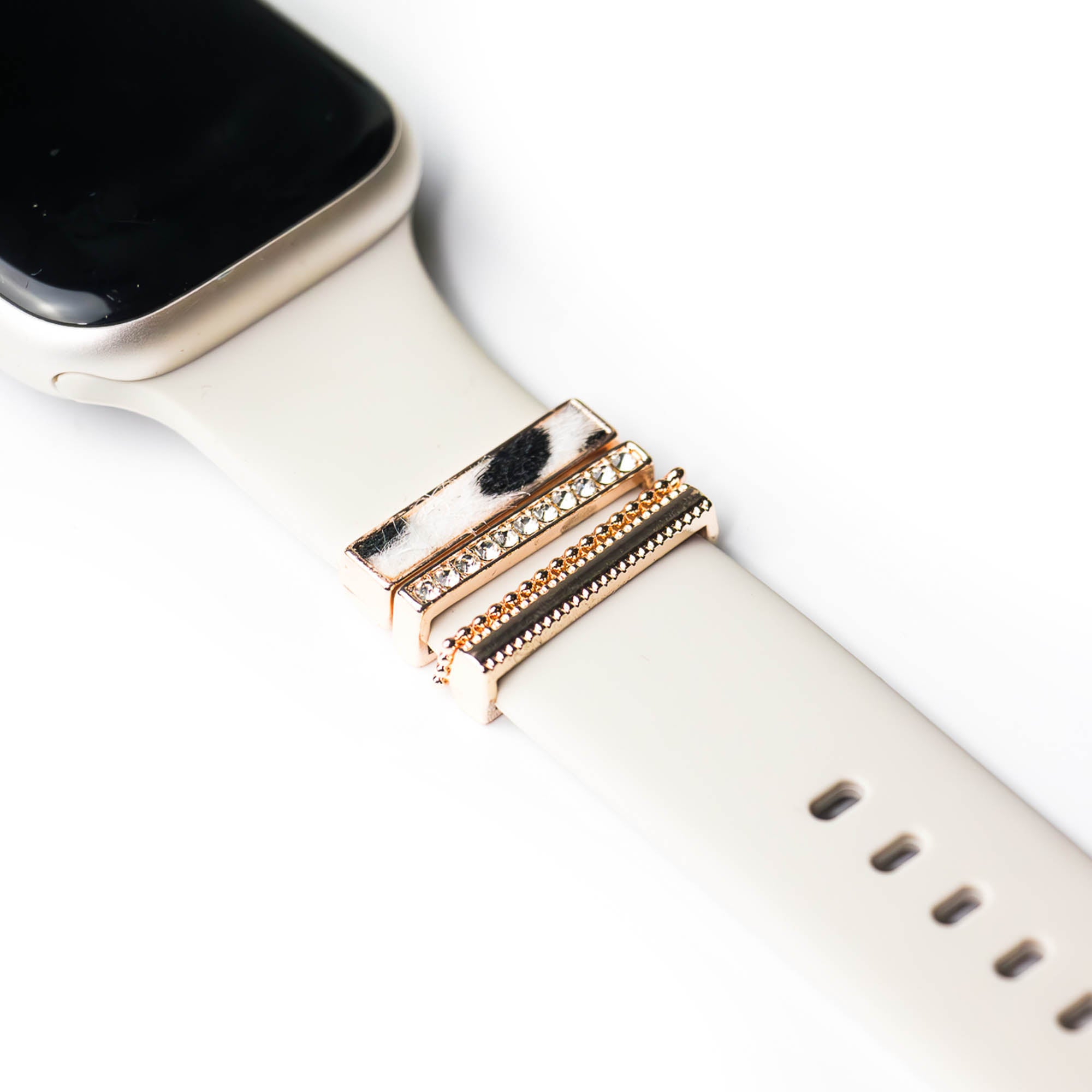 Apple Watch Charms Set verschiebbar Metall Anhänger Schmuckzubehör 