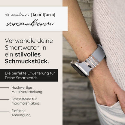 Apple Watch Charms Set verschiebbar Metall Anhänger Schmuckzubehör 