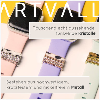 Apple Watch Charms Set verschiebbar Metall Anhänger Schmuckzubehör 